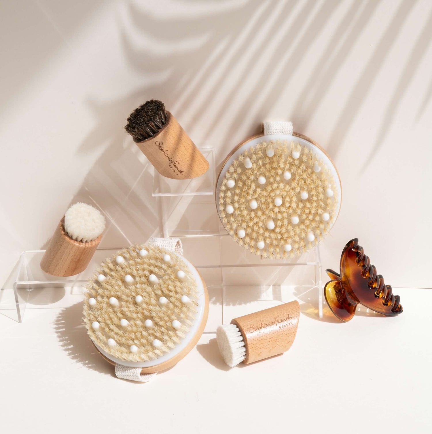 Sets de brosses à sec pour visage et corps