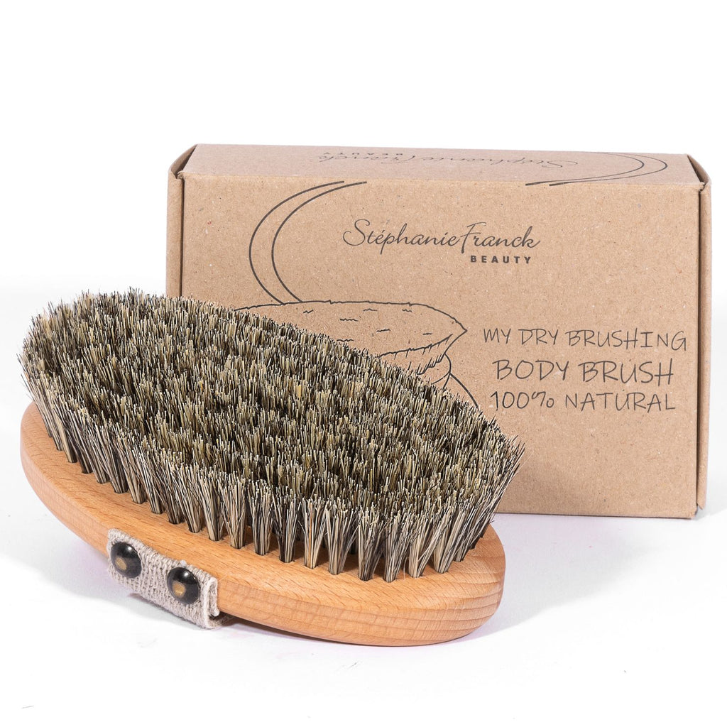 Stephanie Franck Beauty – Brosse à Sec Corps | Dry Brushing Doux en Poils Naturels & Bois FSC – Made in Germany