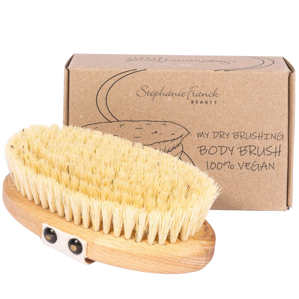 Stephanie Franck Beauty – Brosse à Sec Corps Vegan en Tampico Naturel | Exfoliation, Tonus & Raffermissement
