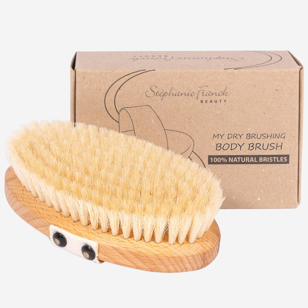 Stephanie Franck Beauty – Brosse à Sec Corps | Dry Brushing Doux en Poils Naturels & Bois FSC – Made in Germany