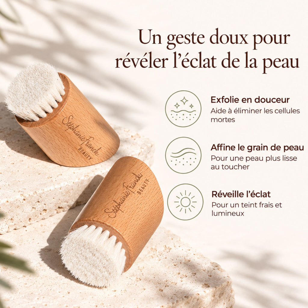 Duo de brosses visage douces - bienfaits pour la peau