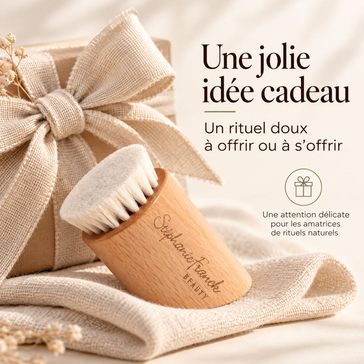 Brosse à sec visage douce - idée cadeau